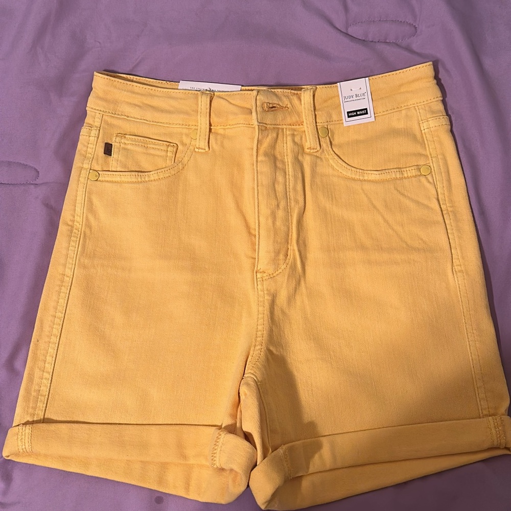 Judy Blue Sunny Yellow Jean Shorts
